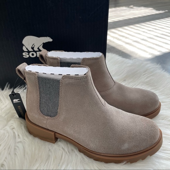 Sorel Chelsea boots suede leather Emeliell women’s size 6 NEW - Picture 1 of 6